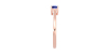 Bague solitaire en or rose avec saphir coussin