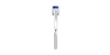 Bague solitaire en or blanc avec saphir coussin