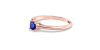 Bague solitaire en or rose avec saphir rond