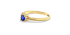 Bague solitaire en or jaune avec saphir rond