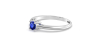 Bague solitaire en or blanc avec saphir rond