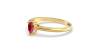 Bague solitaire en or jaune avec rubis poire