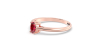Bague solitaire en or rose avec rubis ovale