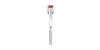 Bague solitaire en or blanc avec rubis coussin