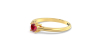 Bague rubis rond or jaune