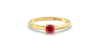 Bague rubis rond or jaune