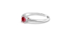 Bague rubis rond or blanc