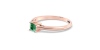 Bague émeraude princesse or rose