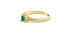Bague émeraude princesse or jaune