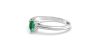 Bague émeraude poire or blanc
