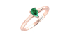 Bague émeraude poire or rose
