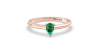 Bague émeraude poire or rose