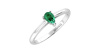 Bague émeraude poire or blanc