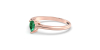 Bague émeraude poire or rose