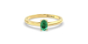 Bague émeraude ovale or jaune