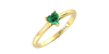 Bague émeraude coeur or jaune