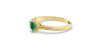 Bague émeraude coeur or jaune