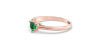 Bague émeraude coeur or rose