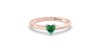 Bague émeraude coeur or rose