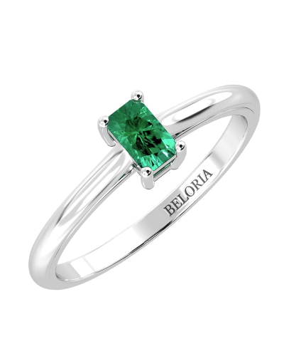 Bague émeraude or blanc