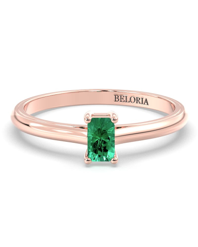 Bague émeraude or rose