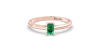 Bague émeraude or rose