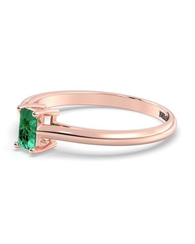 Bague émeraude or rose