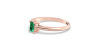 Bague émeraude or rose
