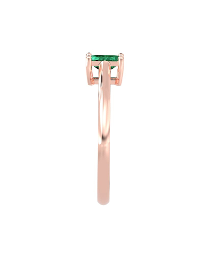 Bague émeraude or rose