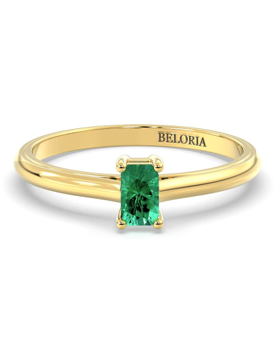 Bague émeraude or jaune