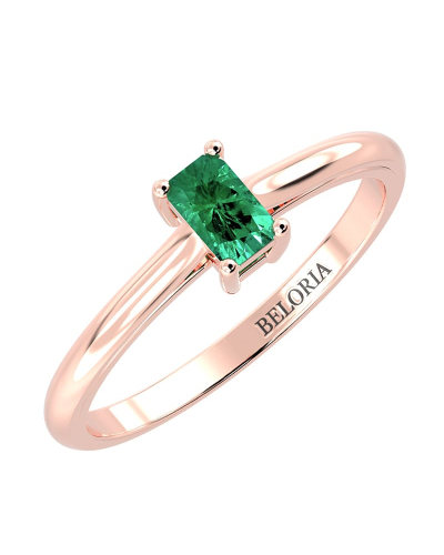 Bague émeraude or rose
