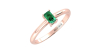Bague émeraude or rose