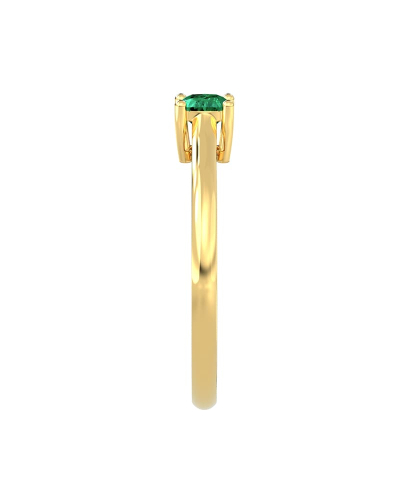 Bague émeraude coussin or jaune