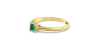 Bague émeraude coussin or jaune