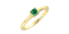 Bague émeraude coussin or jaune