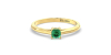 Bague émeraude coussin or jaune