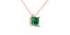 Collier emeraude or rose
