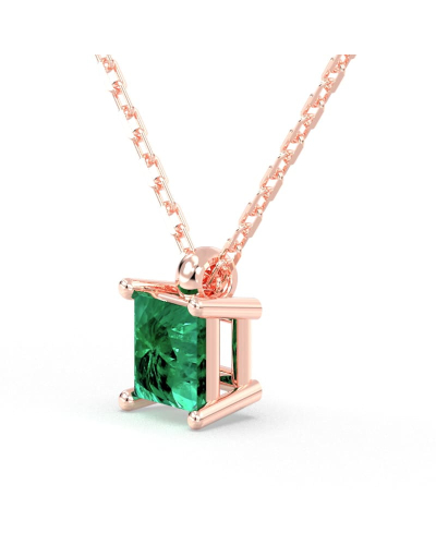 Collier emeraude or rose
