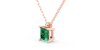 Collier emeraude or rose