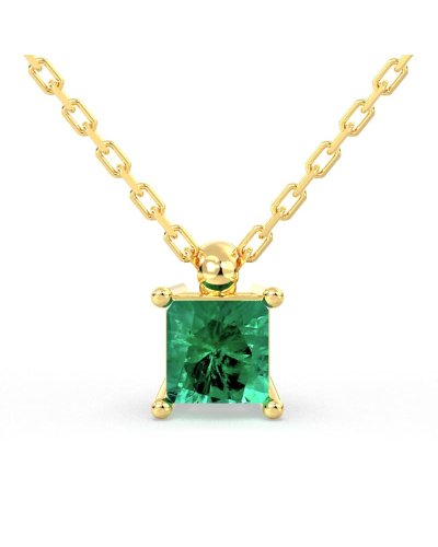 Collier emeraude or jaune