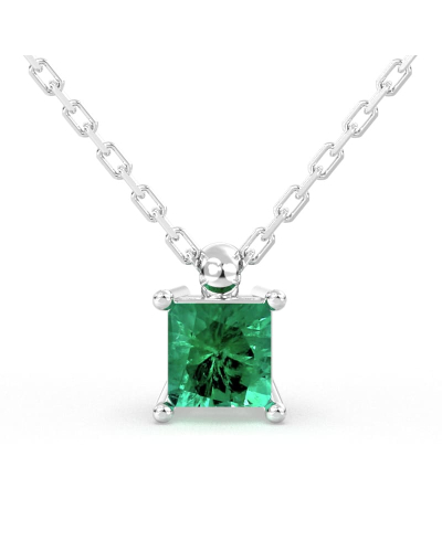 Collier emeraude or blanc