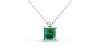 Collier emeraude or blanc