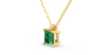Collier emeraude or jaune