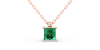 Collier emeraude or rose