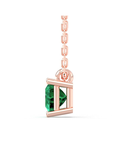 Collier emeraude or rose