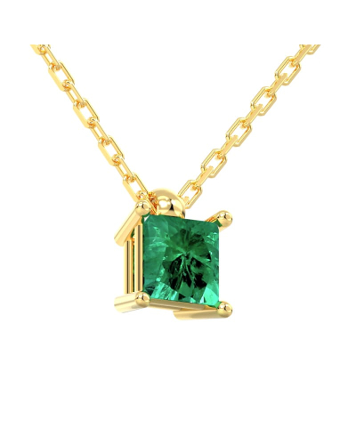 Collier emeraude or jaune