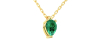 collier poire emeraude