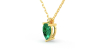 collier poire emeraude
