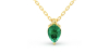 collier poire emeraude