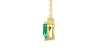 collier poire emeraude